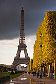 The Eiffel Tower from Champ de Mars, Paris, France, Europe