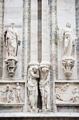 Europe, Italy, Lombardy, Milan, Duomo, Milan Cathedral, gothic sculptures