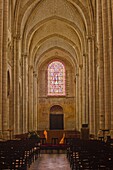 The nave of St.-Julien du Mans Cathedral, Le Mans, Sarthe, Pays de la Loire, France, Europe