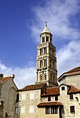 The Campanile (bell tower) of Cathedral of St. Domnius, Split, Dalmatian coast, Croatia, Europe