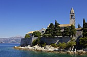 St. Mary's Church and Franciscan Monastery on the island of Lopud, South Dalmatia, Croatia, Europe