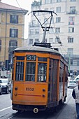 Europe, Italy, Lombardy, Milan, city tram