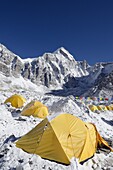 Tents at Everest Base Camp, Solu Khumbu Everest Region, Sagarmatha National Park, UNESCO World Heritage Site, Nepal, Himalayas, Asia