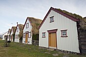 Turf roof houses at Laufas, Iceland, Polar Regions