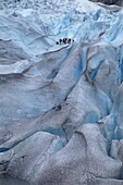 Glacier climbing tour, Briksdalsbreen Glacier, Western Fjords, Norway, Scandinavia, Europe