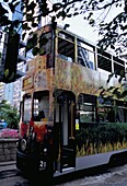 Tram, Causeway Bay, Hong Kong Island, Hong Kong, China, Asia