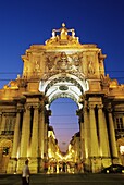 Rua Augusta Arch, Praca do Comercio, Lisbon, Portugal, Europe