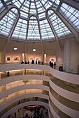 Interior of the Guggenheim Museum, New York City, New York, United States of America, North America