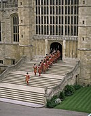 Yeoman warders at St. George's Chapel, Windsor, Berkshire, England, United Kingdom, Europe