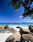 Beach, Anse Lazio, island of Praslin, Seychelles, Indian Ocean, Africa