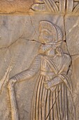 Relief at Roman Theatre, Sabratha Roman site, UNESCO World Heritage Site, Tripolitania, Libya, North Africa, Africa