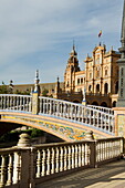 Plaza de Espana erected for the 1929 Exposition, Parque Maria Luisa, Seville, Andalusia, Spain, Europe