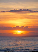 Sunset over sea, Costa del Sol, Andalucia (Andalusia), Spain, Mediterranean, Europe