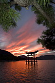 Torii Shrine Gate in the sea, UNESCO World Heritage, Miyajima Island, Hiroshima prefecture, Honshu, Japan, Asia