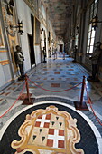 Mosaic in corridor, Grand Master's Palace, Valletta, Malta, Europe