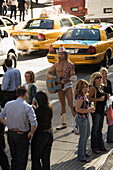 Busker, Times Square, Manhattan, New York, New York State, United States of America, North America