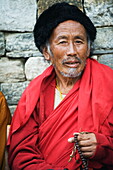 Pilgrims at the National Memorial Chorten, Thimphu, Bhutan, Asia