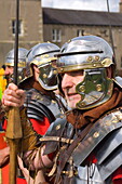 A veteran, Ermine Street Guard, Birdoswald Roman Fort, Hadrians Wall, Northumbria, England, United Kingdom, Euruope