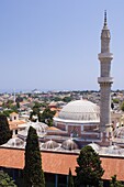 The Tzami Souleiman Mosque in Rhodes Town, Rhodes, Dodecanese, Greek Islands, Greece, Europe