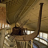 Sun Boat excavated at site of Cheops Pyramid, Giza, now in Giza Museum, Cairo, Egypt, North Africa, Africa