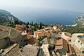 View over Mediterranean from Roquebrune, Alpes-Maritimes, Provence, Cote d'Azur, French Riviera, France, Europe