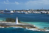 Paradise Island Lighthouse, Nassau Harbour, New Providence Island, Bahamas, West Indies, Central America