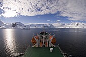 Antarctic Dream ship, Gerlache Strait, Antarctic Peninsula, Antarctica, Polar Regions