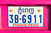 Phnom Penh Nummernschild, Phnom Penh, Phnom Penh, Kambodscha, Asien