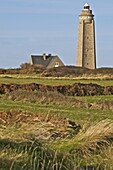 Lighthouse and keepers's house at Cap Levi, Manche, Normandy, France, Europe