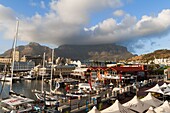 V & A Waterfront with Table Mountain in background, Cape Town, South Africa, Africa