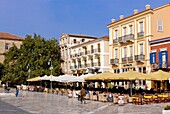 Central square of Nafplio, Peloponnese, Greece, Europe