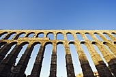 The 1st century Roman aqueduct, UNESCO World Heritage Site, Segovia, Madrid, Spain, Europe