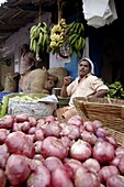 Vegetable market, Chalai, Trivandrum, Kerala, India, Asia