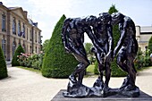 Les Trois Ombres (The Three Shades), 1902-04, bronze sculpture from the Gates of Hell, in garden of the Auguste Rodin Museum, Paris, France, Europe