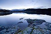 Loch Tollaidh at dawn, near Poolewe, Achnasheen, Wester Ross, Highlands, Scotland, United Kingdom, Europe