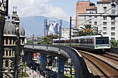 Metro line, Medellin, Colombia, South America