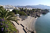 View from Balcon de Europa of Nerja, Andalusia, Spain, Europe
