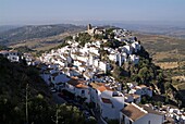 White village of Casares, Sierra Bermeja, Andalusia, Spain, Europe