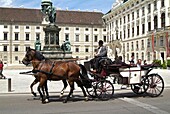 Horse-drawn carriage at the Hofburg, UNESCO World Heritage Site, Vienna, Austria, Europe