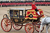 HM The Queen, Trooping the Colour 2012, The Queen's Birthday Parade, Whitehall, Horse Guards, London, England, United Kingdom, Europe