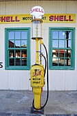 Antique petrol pump in Kimberley, South Africa, Africa