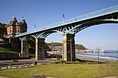 The Grand Hotel and Cliff Bridge, Scarborough, North Yorkshire, Yorkshire, England, United Kingdom, Europe