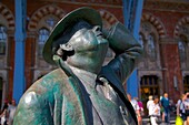 Statue of John Betjeman, St. Pancras International Station, London, England, United Kingdom, Europe