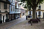 Old buildings on Elm Hill, Norwich, Norfolk, England, United Kingdom, Europe
