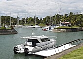 Boats in Vuda Marina, Viseisei, Fiji, Pacific Islands, Pacific