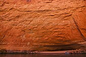 The Redwall Cavern, a giant cave in the walls of the Grand Canyon, seen while rafting down the Colorado River, Grand Canyon, Arizona, United States of America, North America