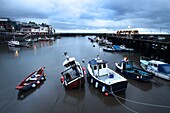 Fishing boats in the Harbour at Bridlington, East Riding of Yorkshire, Yorkshire, England, United Kingdom, Europe