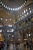 Interior of the Hagia Sophia Museum, UNESCO World Heritage Site, Istanbul, Turkey, Europe, Eurasia