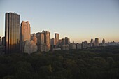 View of Central Park from south looking north, Manhattan, New York, New York State, United States of America, North America