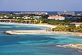 Oranjestad City and coastline, Aruba, West Indies, Caribbean, Central America